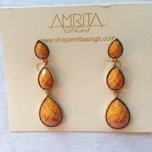 Amrita Singh Orange Drop Earrings